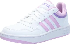 adidas Baby Hoops 3.0 Sneaker, White/Bliss Lilac/Violet Fusion, 5 US Unisex Infant