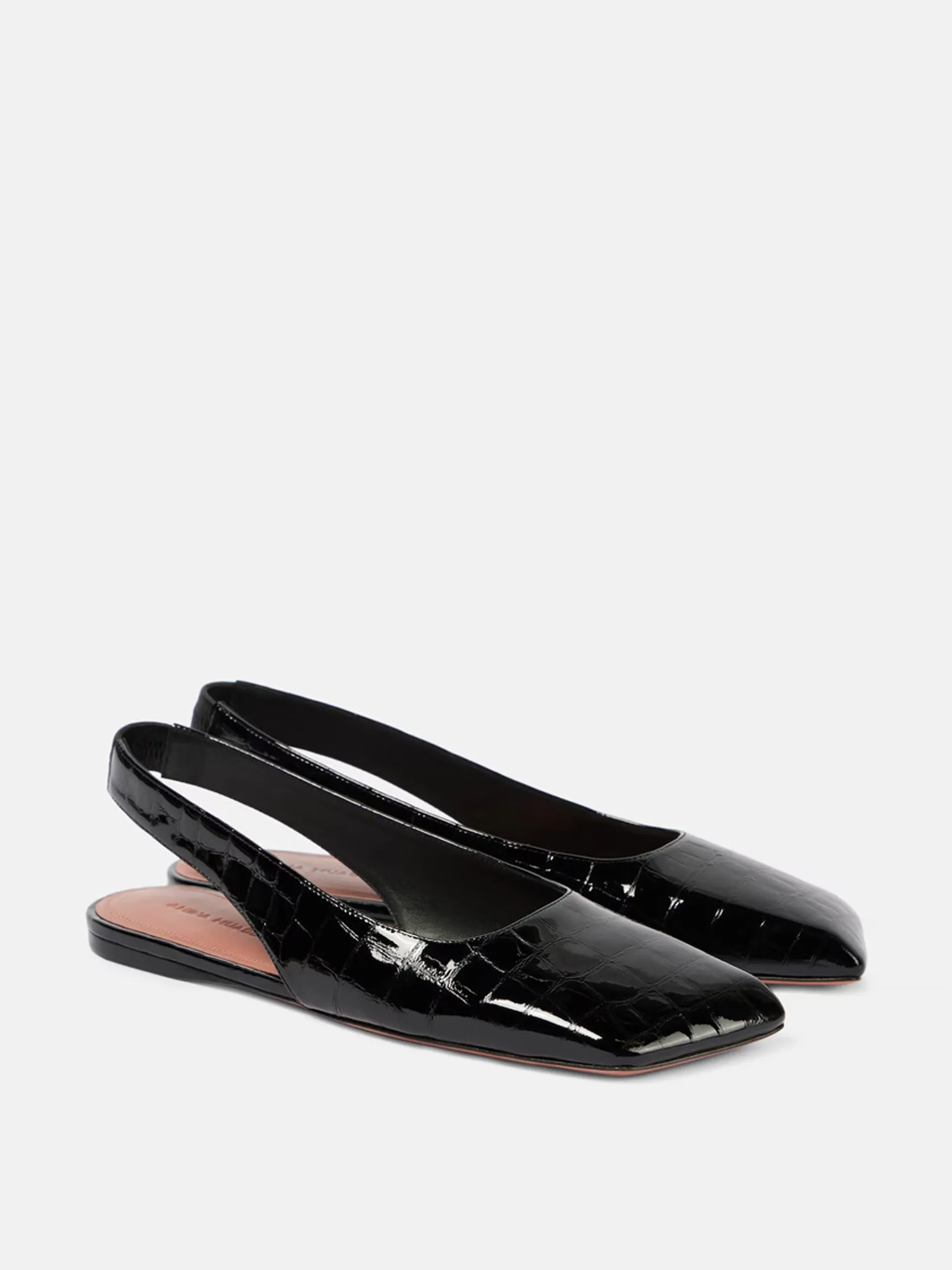 Ane patent leather slingback flats