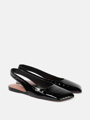 Ane patent leather slingback flats