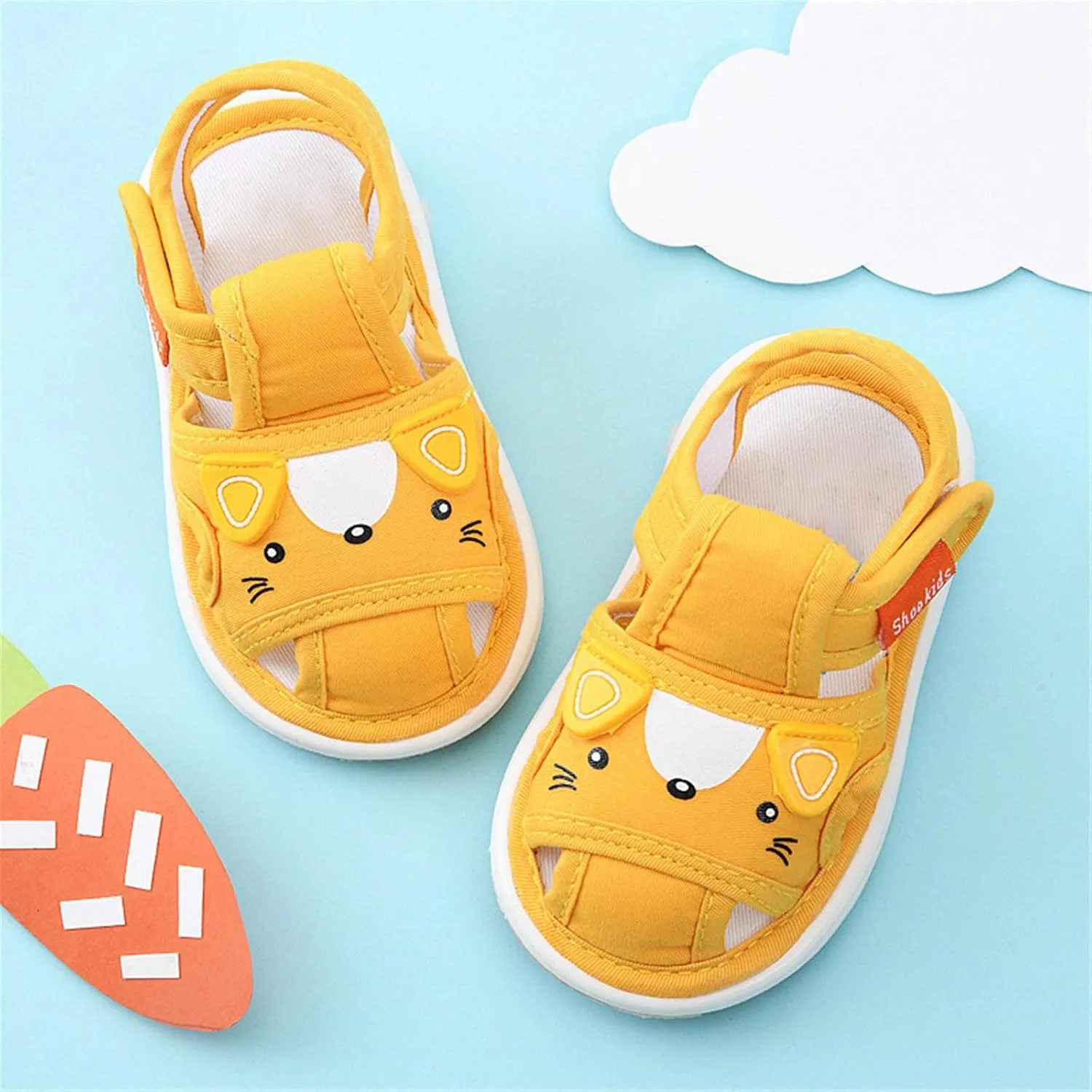 Baby Boy Girl Sandals Infant Cute Cartoon Shoes Lightweight Non-Slip Flats Soft Bottom Non Slip Open Toe Sandals