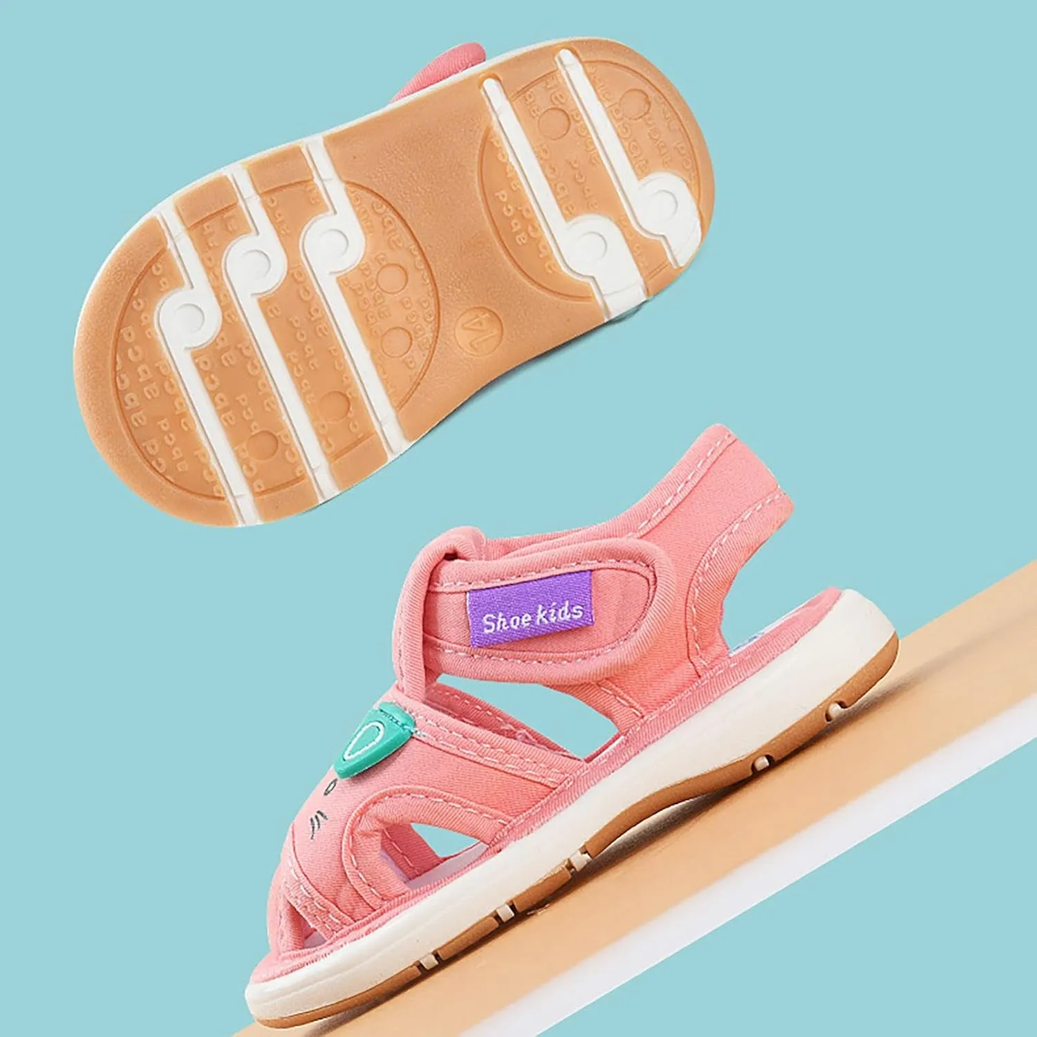 Baby Boy Girl Sandals Infant Cute Cartoon Shoes Lightweight Non-Slip Flats Soft Bottom Non Slip Open Toe Sandals
