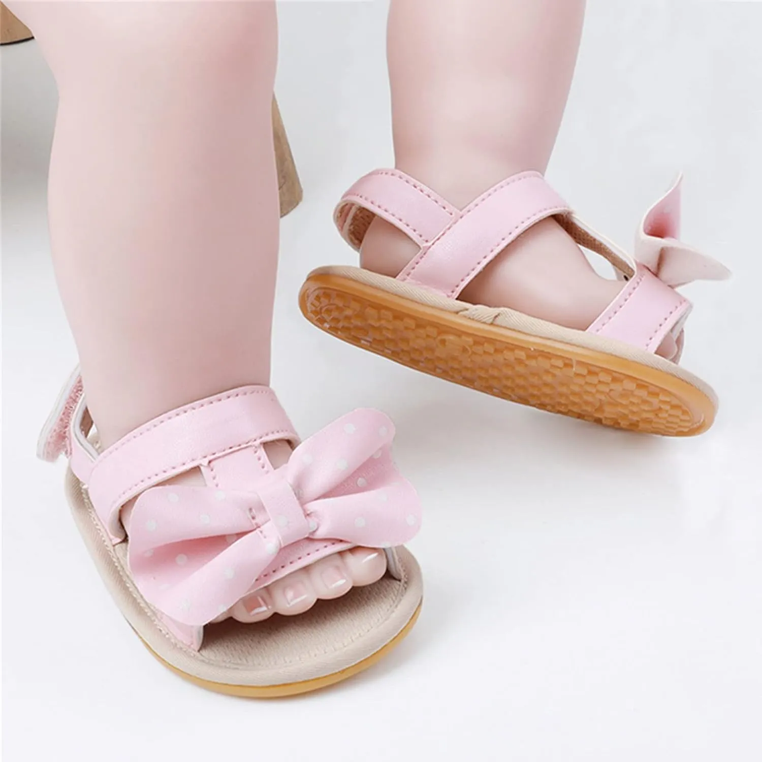 Baby Boy Sandals Comfort Premium Summer Outdoor Casual Beach Shoes With Flower Bowknot Anti Slip Rubber Sole Shoes