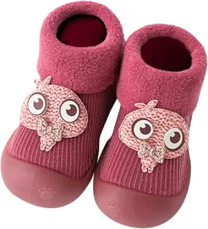 Baby Boy Toddler Shoes Sole Socks Solid Girls Baby Kids Rubber Boys Warm Soft Knit Stocking Toddler Shoe 9 Boy