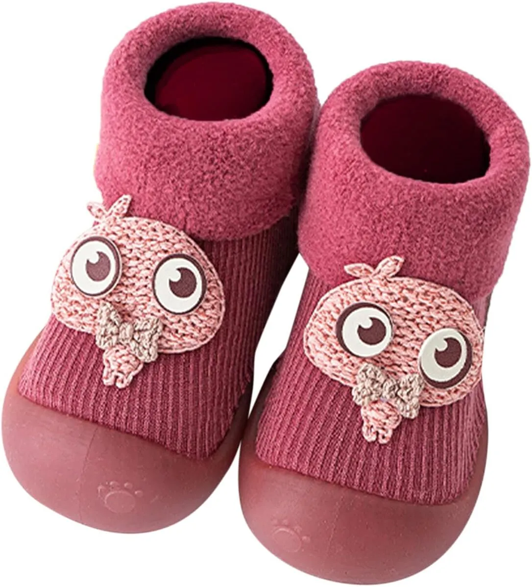 Baby Boy Toddler Shoes Sole Socks Solid Girls Baby Kids Rubber Boys Warm Soft Knit Stocking Toddler Shoe 9 Boy