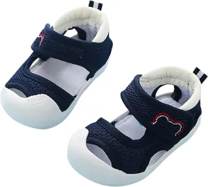 Baby Boys Girls Athletic Sports Sandals Toddler Open-Toe Breathable Rubber Sole Beach Water Adjustable Walking Shoes