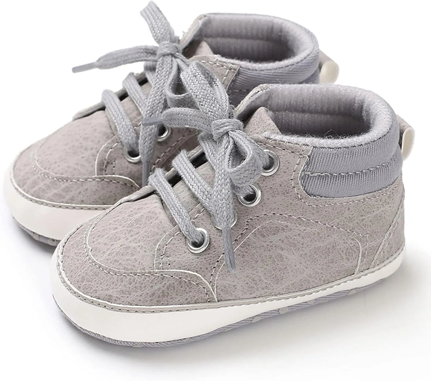 Baby Boys Girls High Top Sneakers Soft Soles Anti Slip Infant Ankle Shoes Toddler Prewalker First Walking Shoes