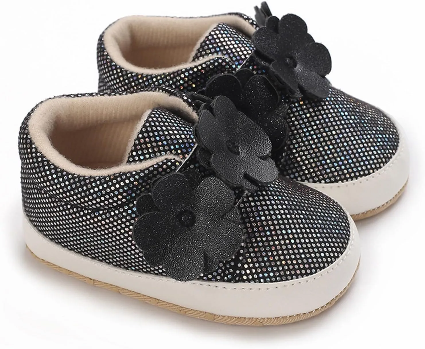 Baby Boys Girls High Top Sneakers Soft Soles Flower Strap Anti-Slip Ankle Shoes Toddler Comfort Casual Running Shoes