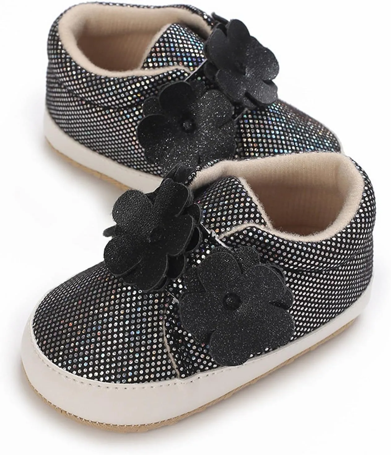 Baby Boys Girls High Top Sneakers Soft Soles Flower Strap Anti-Slip Ankle Shoes Toddler Comfort Casual Running Shoes
