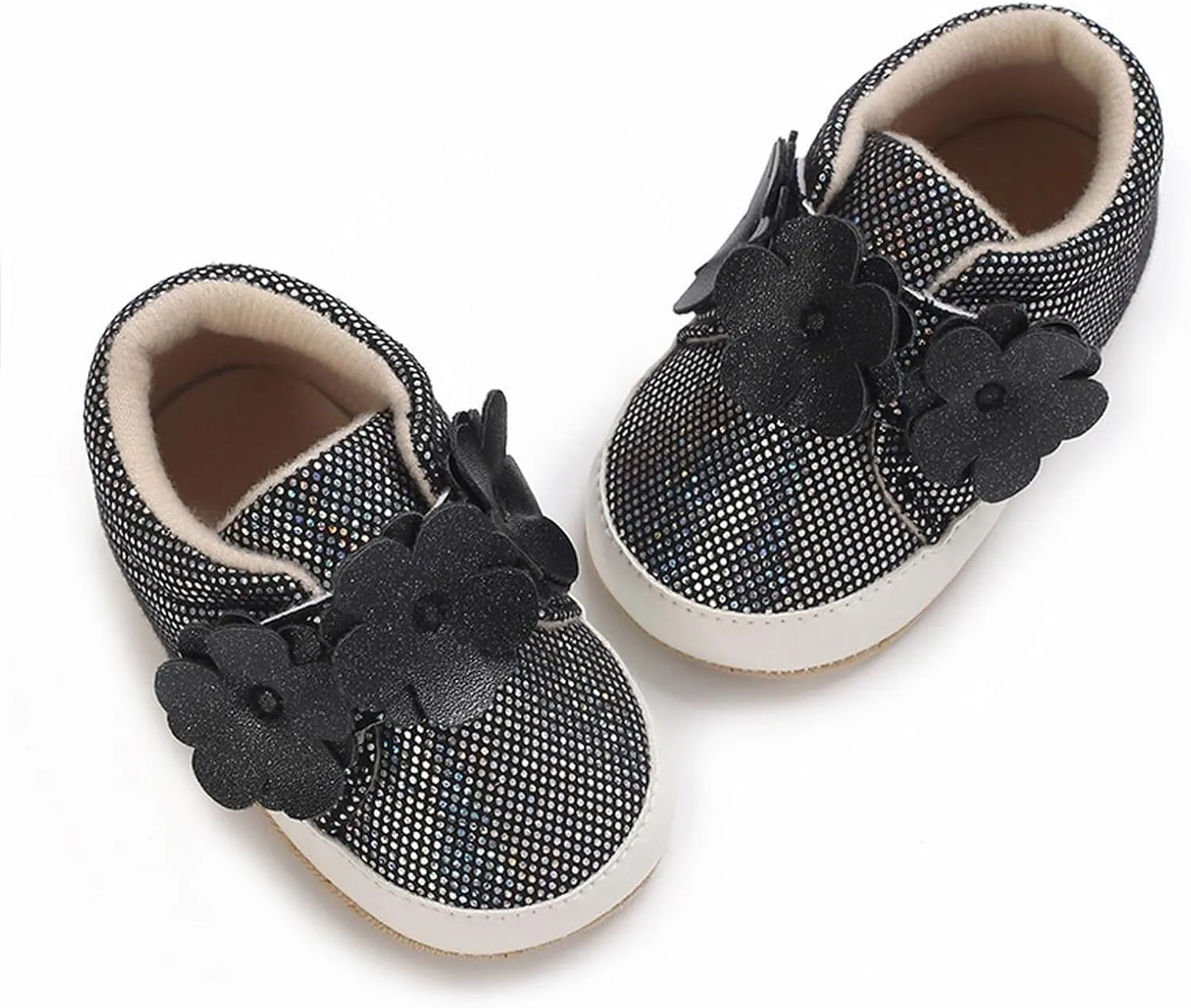 Baby Boys Girls High Top Sneakers Soft Soles Flower Strap Anti-Slip Ankle Shoes Toddler Comfort Casual Running Shoes