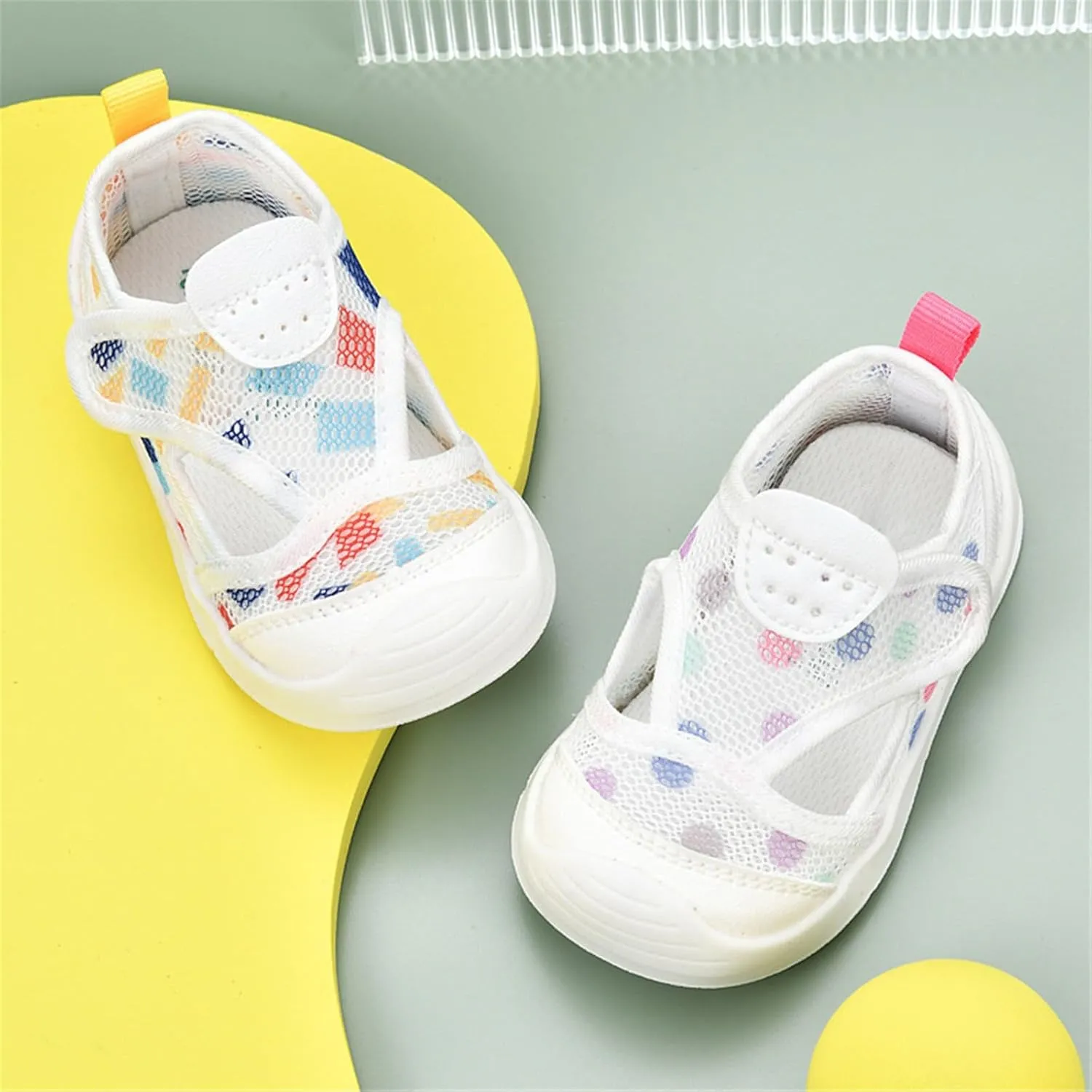 Baby Boys Girls Mesh Breathable Sandals Infant Closed Toe Soft Bottom Sneaker Summer Casual Shoes