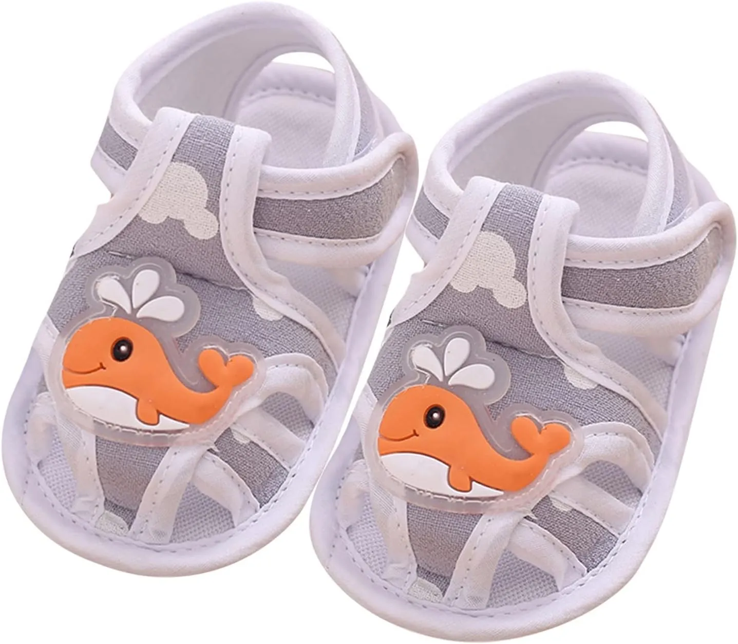 Baby Boys Girls Open Toe Sandals Rubber Sole Outdoor First Walker Toddler Girls Boys Cartoon Walking Shoes