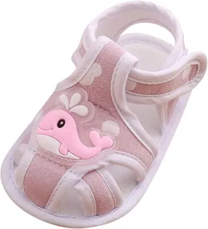 Baby Boys Girls Open Toe Sandals Rubber Sole Outdoor First Walker Toddler Girls Boys Cartoon Walking Shoes