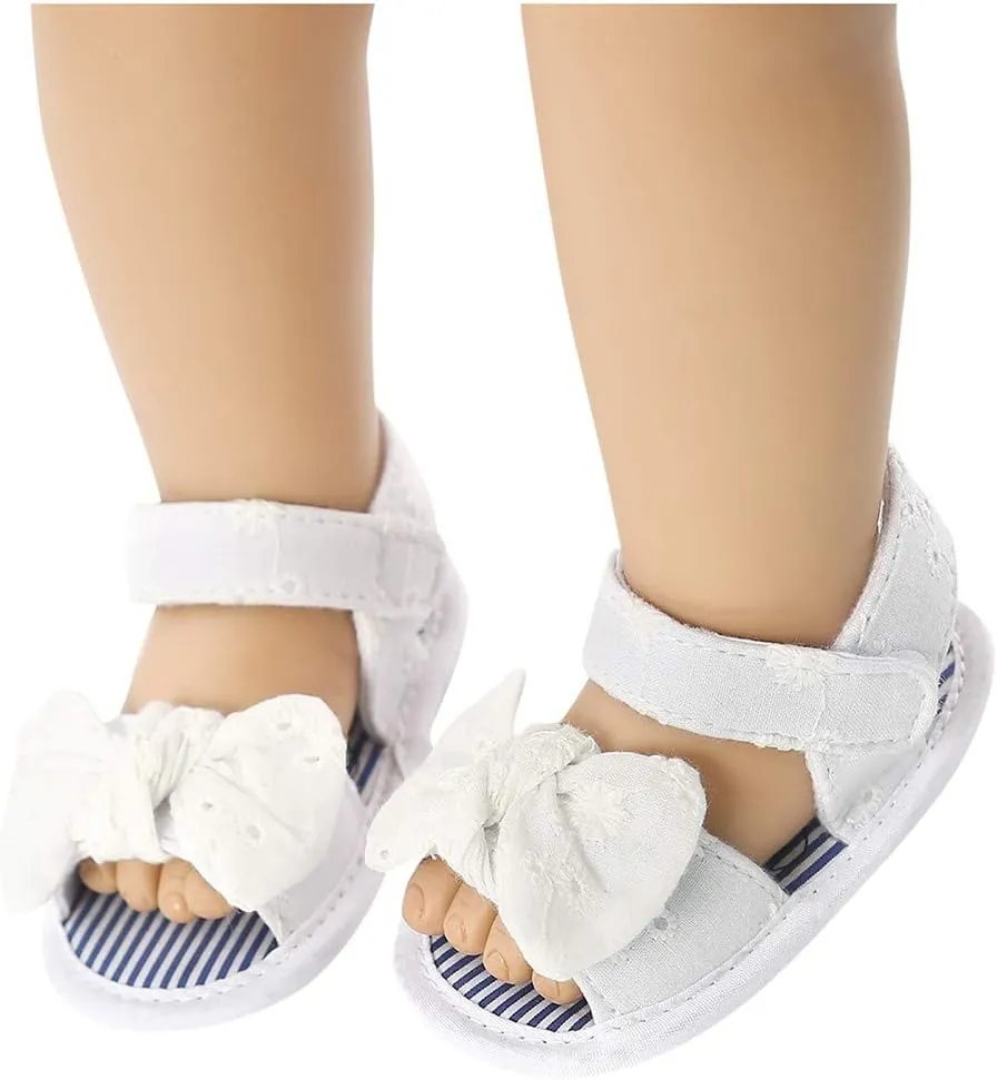 Baby Boys Girls Princess Sandals Cotton Anti-Slip Soft Sole 0-18M Infant Summer Outdoor Shoes Toddler First Walkers