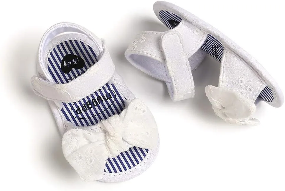 Baby Boys Girls Princess Sandals Cotton Anti-Slip Soft Sole 0-18M Infant Summer Outdoor Shoes Toddler First Walkers