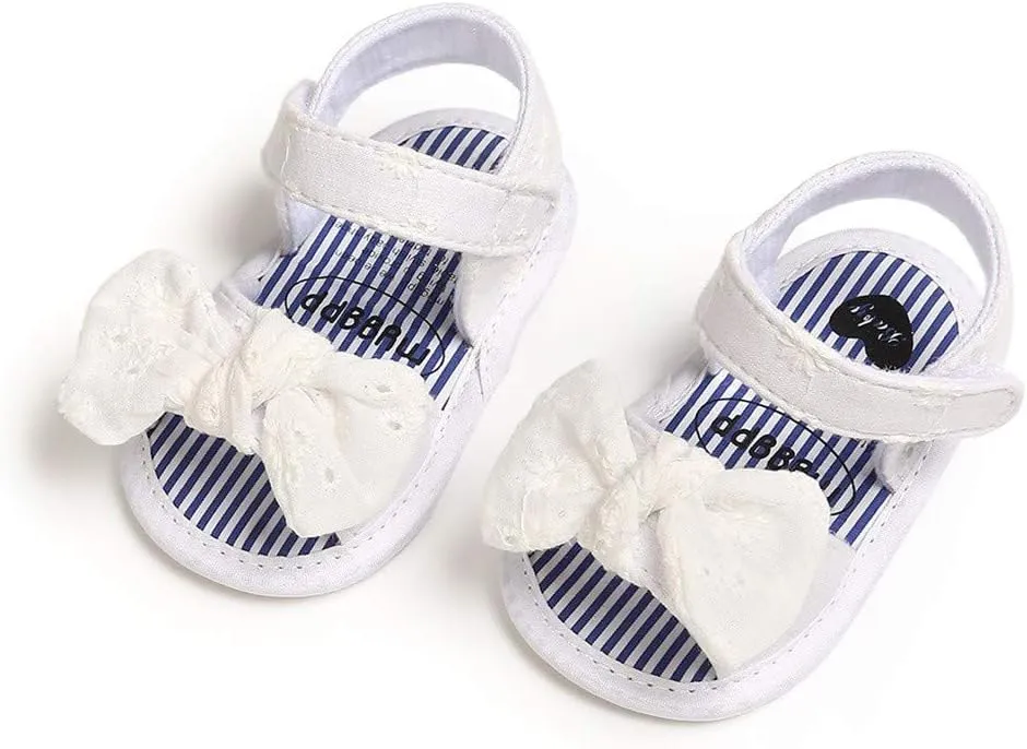 Baby Boys Girls Princess Sandals Cotton Anti-Slip Soft Sole 0-18M Infant Summer Outdoor Shoes Toddler First Walkers