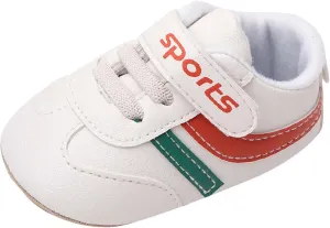 Baby Boys Girls Pu Leather Sneakers Soft Rubber Sole Lace Up xford Soccer Infant Crib Toddler Waler Shoes
