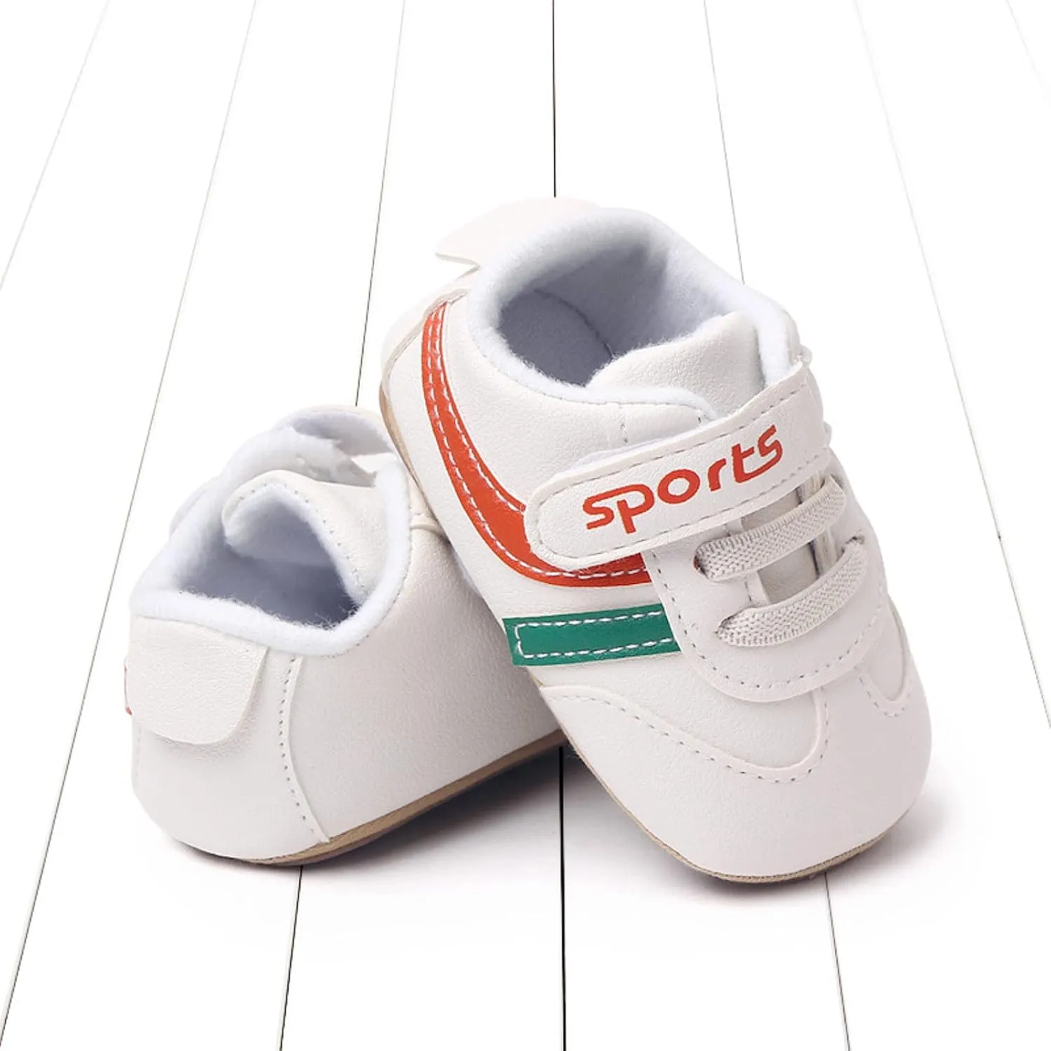 Baby Boys Girls Pu Leather Sneakers Soft Rubber Sole Lace Up xford Soccer Infant Crib Toddler Waler Shoes