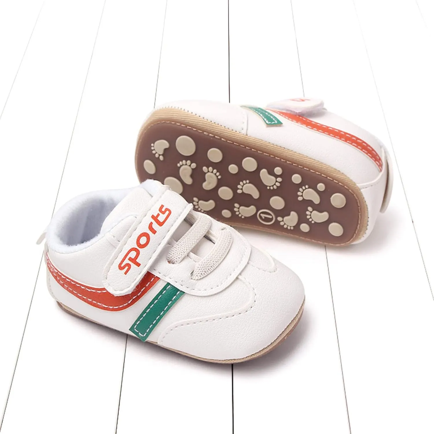 Baby Boys Girls Pu Leather Sneakers Soft Rubber Sole Lace Up xford Soccer Infant Crib Toddler Waler Shoes
