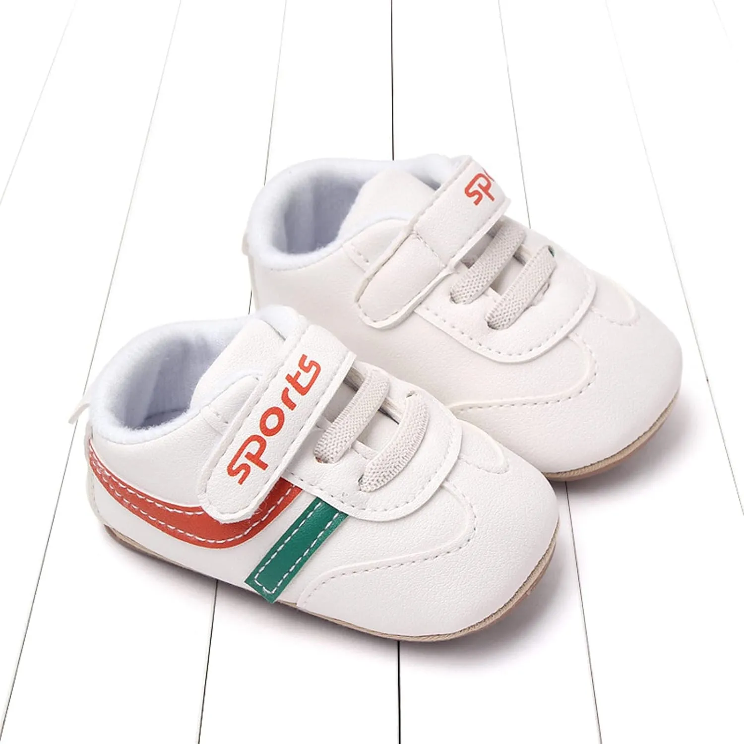 Baby Boys Girls Pu Leather Sneakers Soft Rubber Sole Lace Up xford Soccer Infant Crib Toddler Waler Shoes