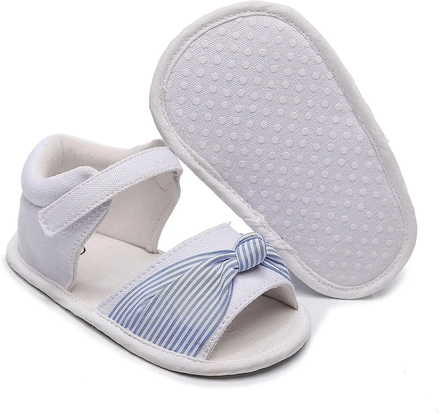 Baby Boys Girls Sandals Infant Outdoor Summer Beach Shoes Non Slip Soft Sole Toddler Bow First Walker Crib Shoes