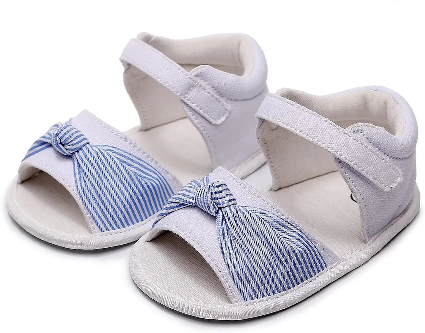Baby Boys Girls Sandals Infant Outdoor Summer Beach Shoes Non Slip Soft Sole Toddler Bow First Walker Crib Shoes