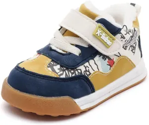 Baby Boys Girls Shoes for Toddler 1-3 Years Warm Sneakers with Plush Faux Fur Lining Soft Rubber Sole Non-Slip Outdoor Boots