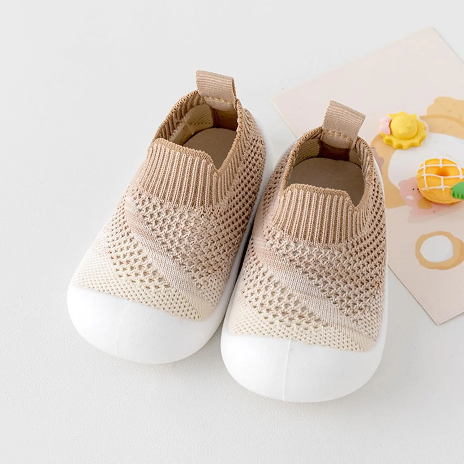 Baby Boys Girls Summer Casual Sandals Toddler Infant Knitted Gradient Color Breathable Soft Sole Rubber Flats Shoes