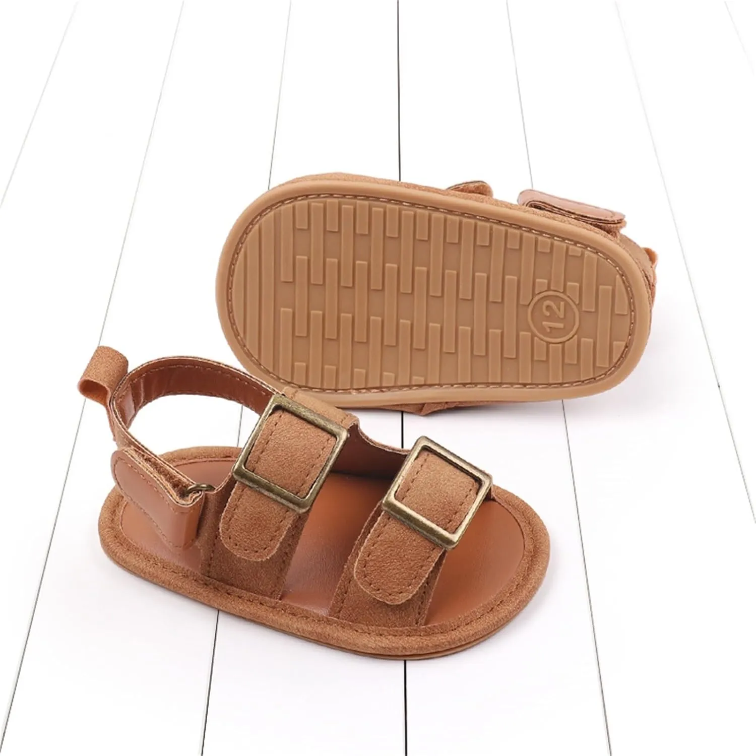 Baby Boys Girls Summer Sandals Outdoor Beach Non-Slip Soft Sole Beach Sandals Newborn Toddler First Walking Shoes