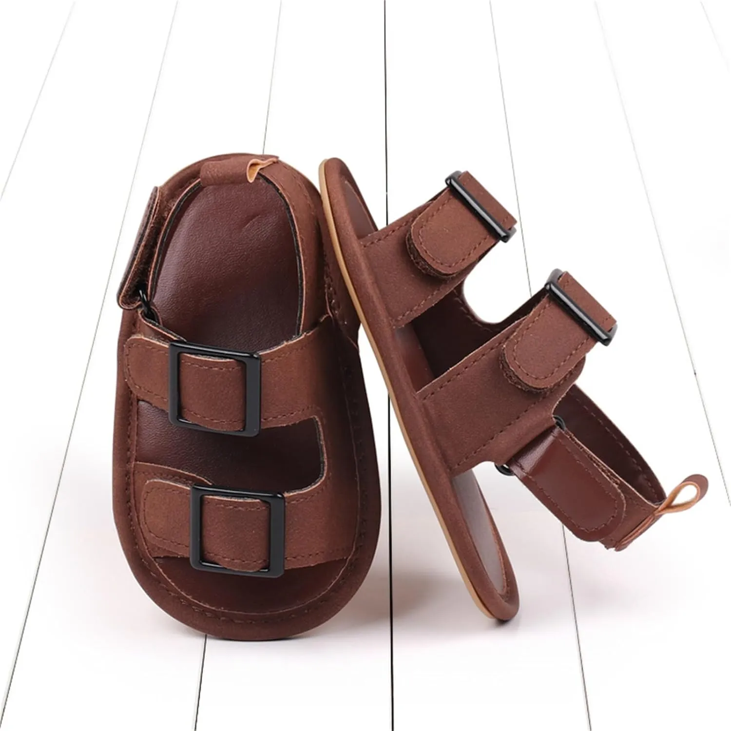 Baby Boys Girls Summer Sandals Outdoor Beach Non-Slip Soft Sole Beach Sandals Newborn Toddler First Walking Shoes