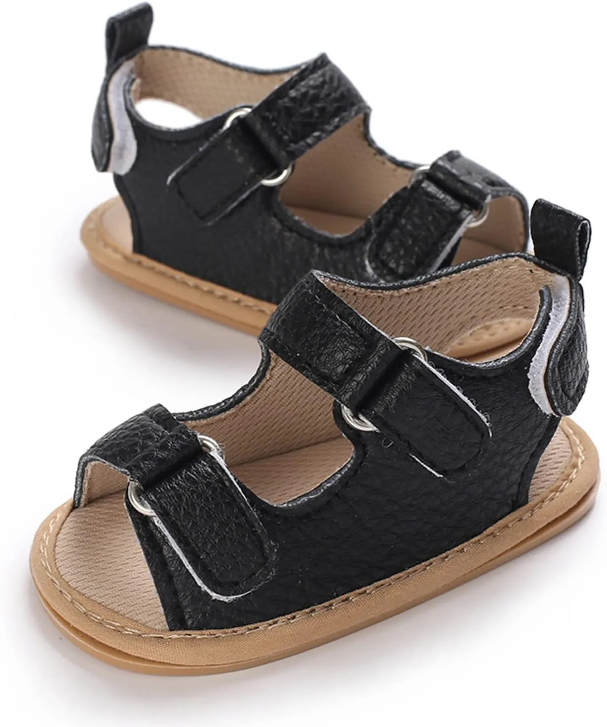 Baby Girl Sandals Anti Slip Rubber Sole Newborn First Walking Shoes Infant PU Leather Soft Open Toe Summer Sandals