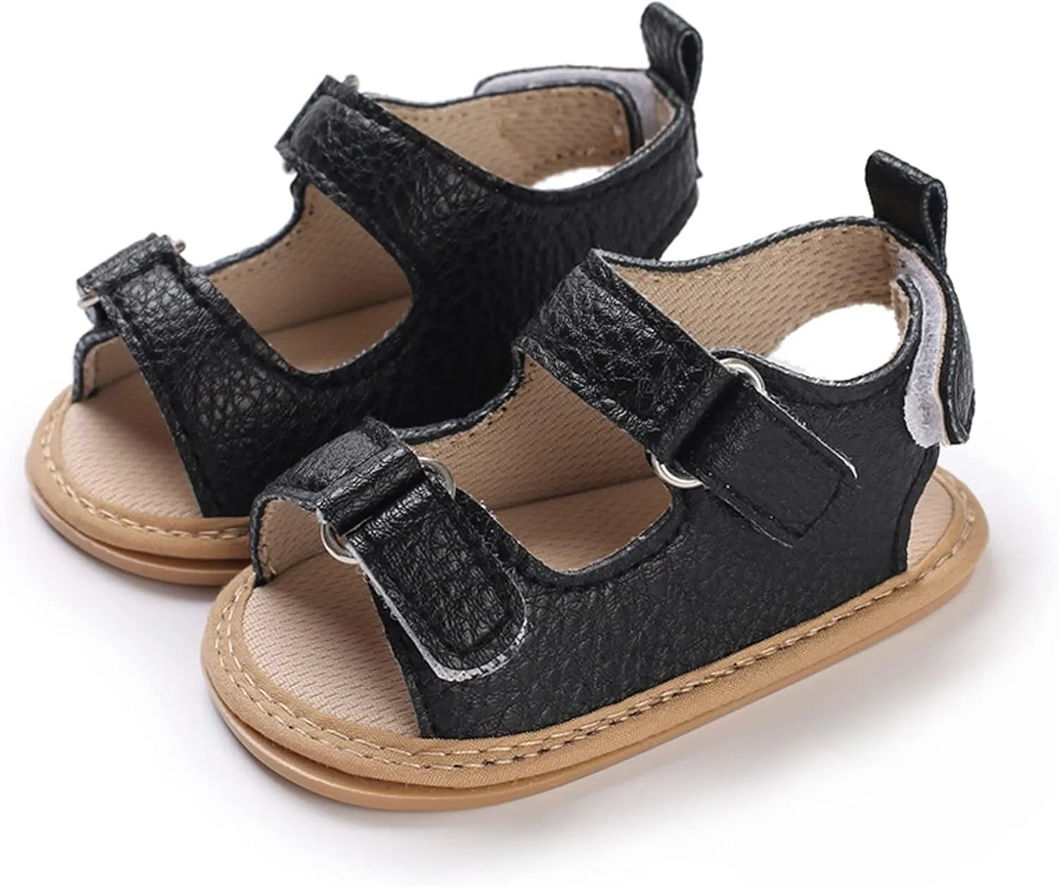 Baby Girl Sandals Anti Slip Rubber Sole Newborn First Walking Shoes Infant PU Leather Soft Open Toe Summer Sandals