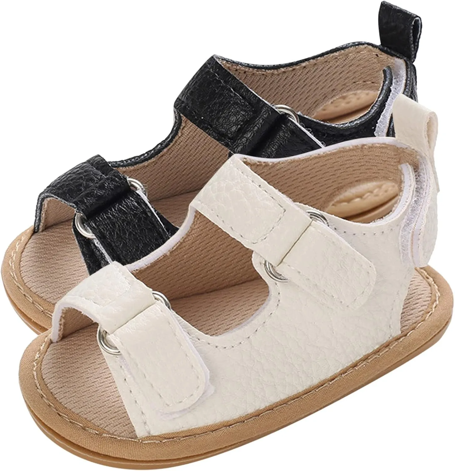 Baby Girl Sandals Anti Slip Rubber Sole Newborn First Walking Shoes Infant PU Leather Soft Open Toe Summer Sandals