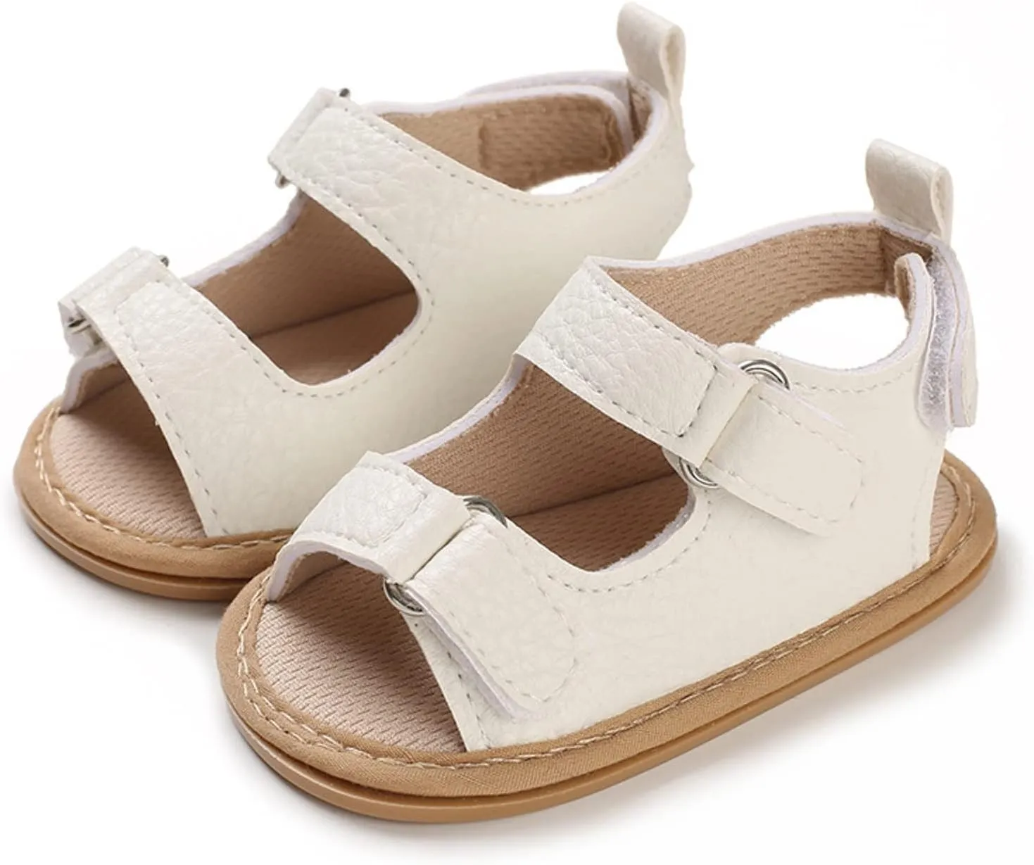 Baby Girl Sandals Anti Slip Rubber Sole Newborn First Walking Shoes Infant PU Leather Soft Open Toe Summer Sandals
