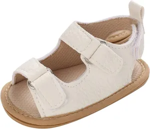 Baby Girl Sandals Anti Slip Rubber Sole Newborn First Walking Shoes Infant PU Leather Soft Open Toe Summer Sandals