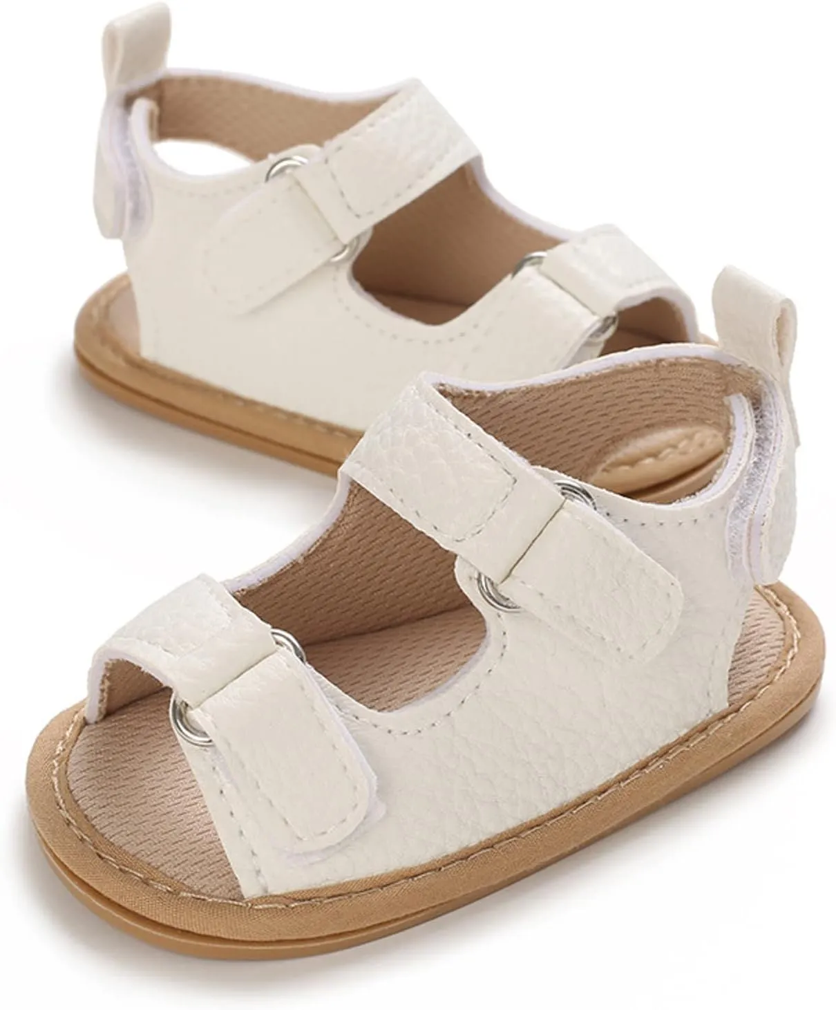 Baby Girl Sandals Anti Slip Rubber Sole Newborn First Walking Shoes Infant PU Leather Soft Open Toe Summer Sandals