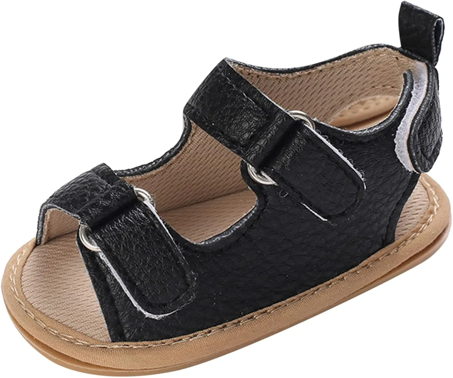 Baby Girl Sandals Anti Slip Rubber Sole Newborn First Walking Shoes Infant PU Leather Soft Open Toe Summer Sandals