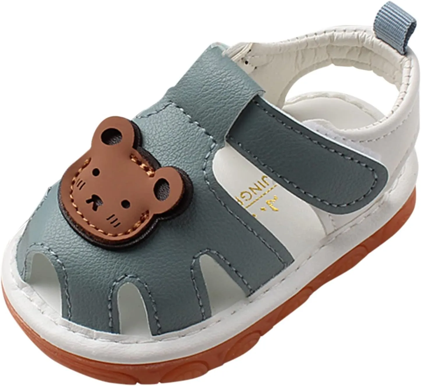 Baby Girls Boys Sandals Infant Toddler Shoes First Walking Shoes Soft Anti-Slip Sole Flat Shoes Causal (Blue, 5 Infant)
