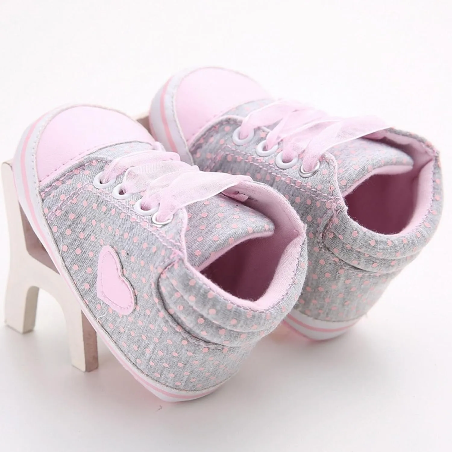 Baby Girls Boys Shoes Soft Anti-Slip Sole Newborn First Walking Star High Top Canvas Denim Unisex Infant Sneaker
