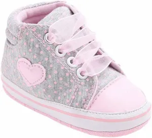 Baby Girls Boys Shoes Soft Anti-Slip Sole Newborn First Walking Star High Top Canvas Denim Unisex Infant Sneaker