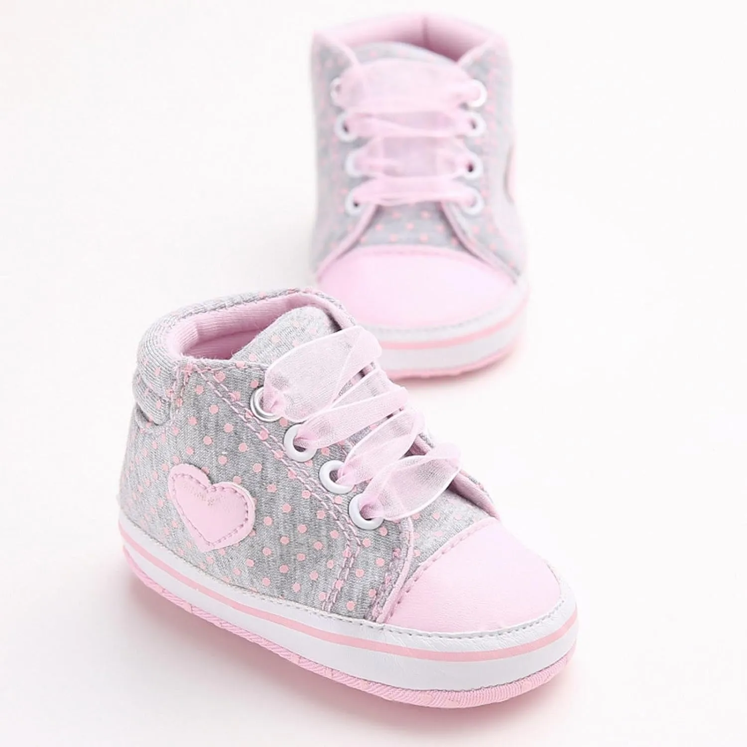 Baby Girls Boys Shoes Soft Anti-Slip Sole Newborn First Walking Star High Top Canvas Denim Unisex Infant Sneaker
