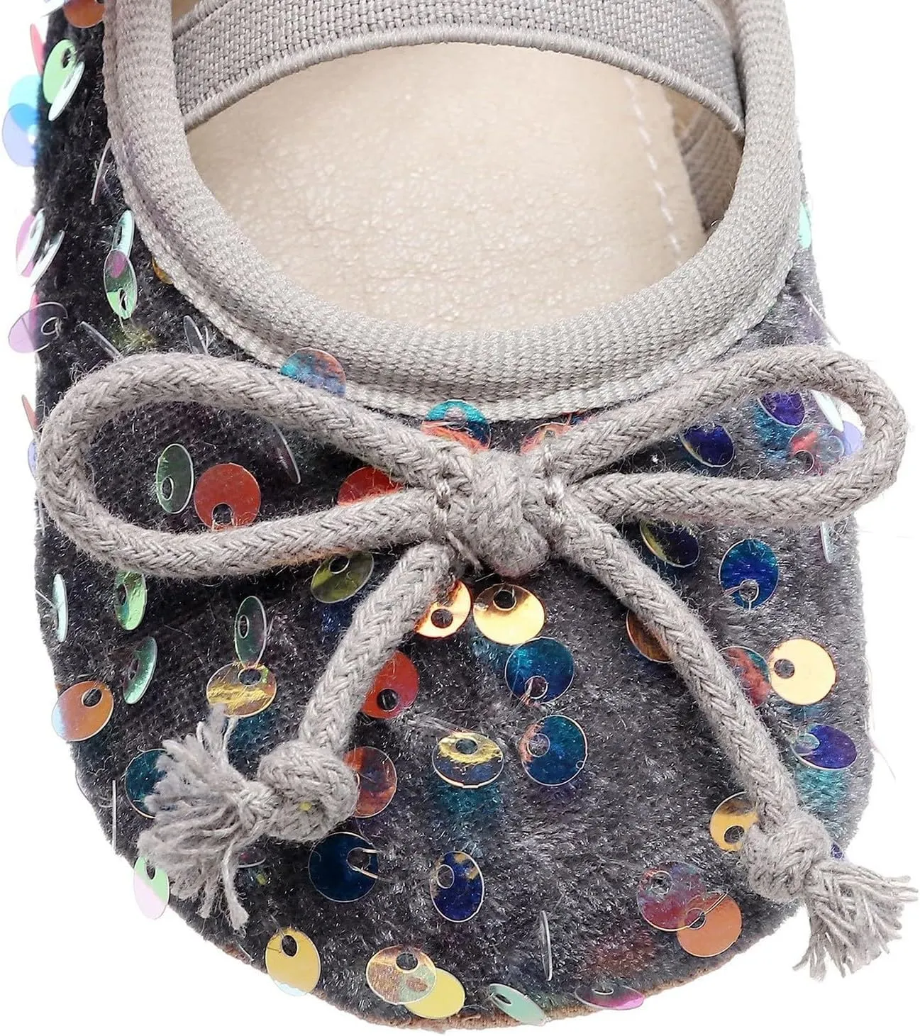 Baby Girls Cute Sandals Sequins Bow Knot Non Slip Close Toe Flats Shoes Infant Soft Casual Sole Dress Sandals
