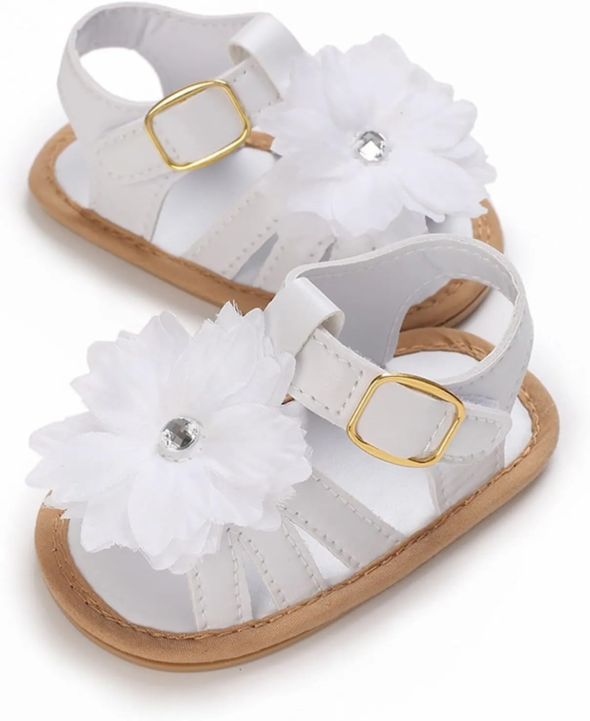 Baby Girls Sandals Ruffle Bowknot Premium Soft Sole Open Toe Breathable Summer Outdoor Shoes Sliders Sandals for Girls