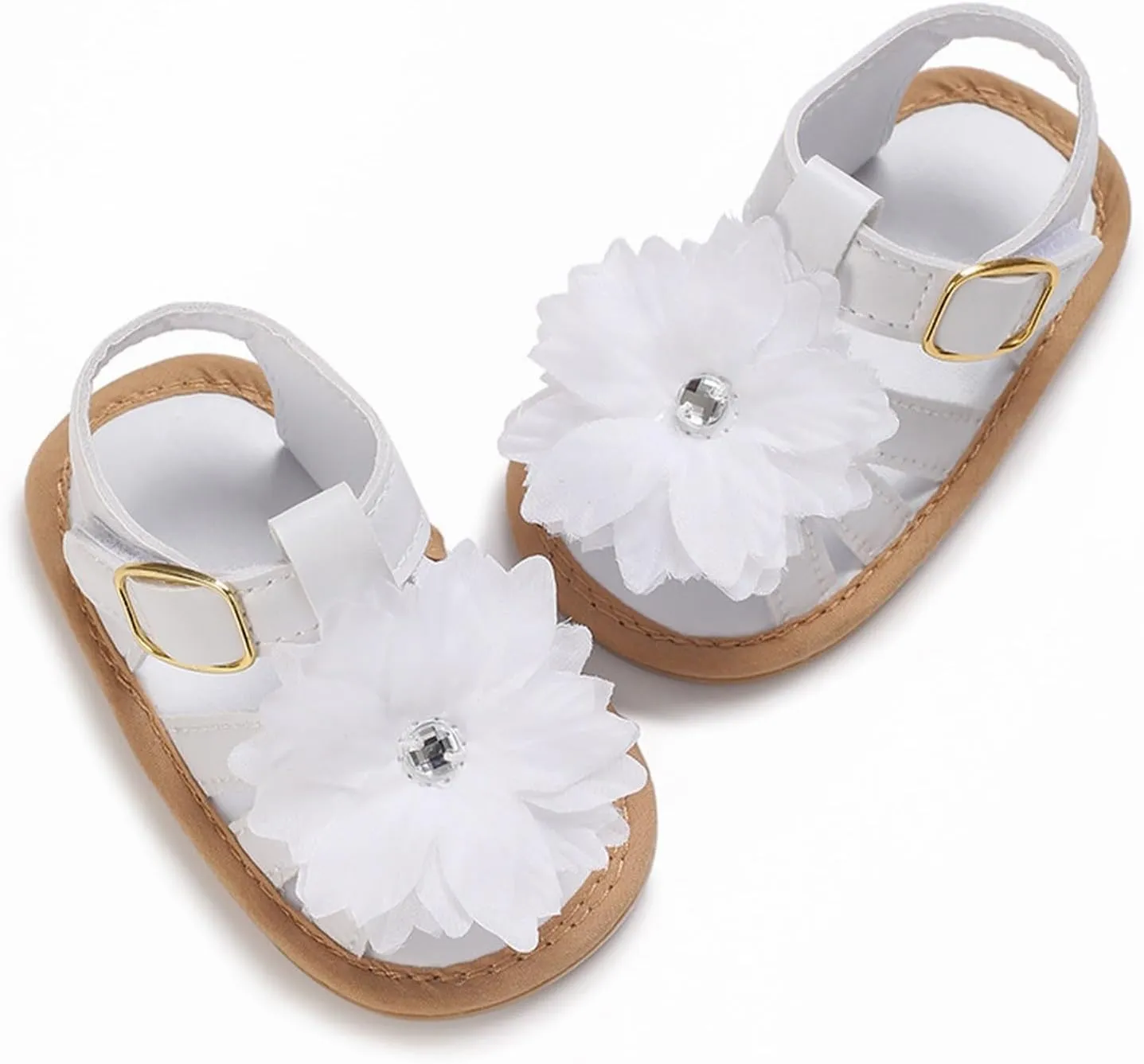 Baby Girls Sandals Ruffle Bowknot Premium Soft Sole Open Toe Breathable Summer Outdoor Shoes Sliders Sandals for Girls