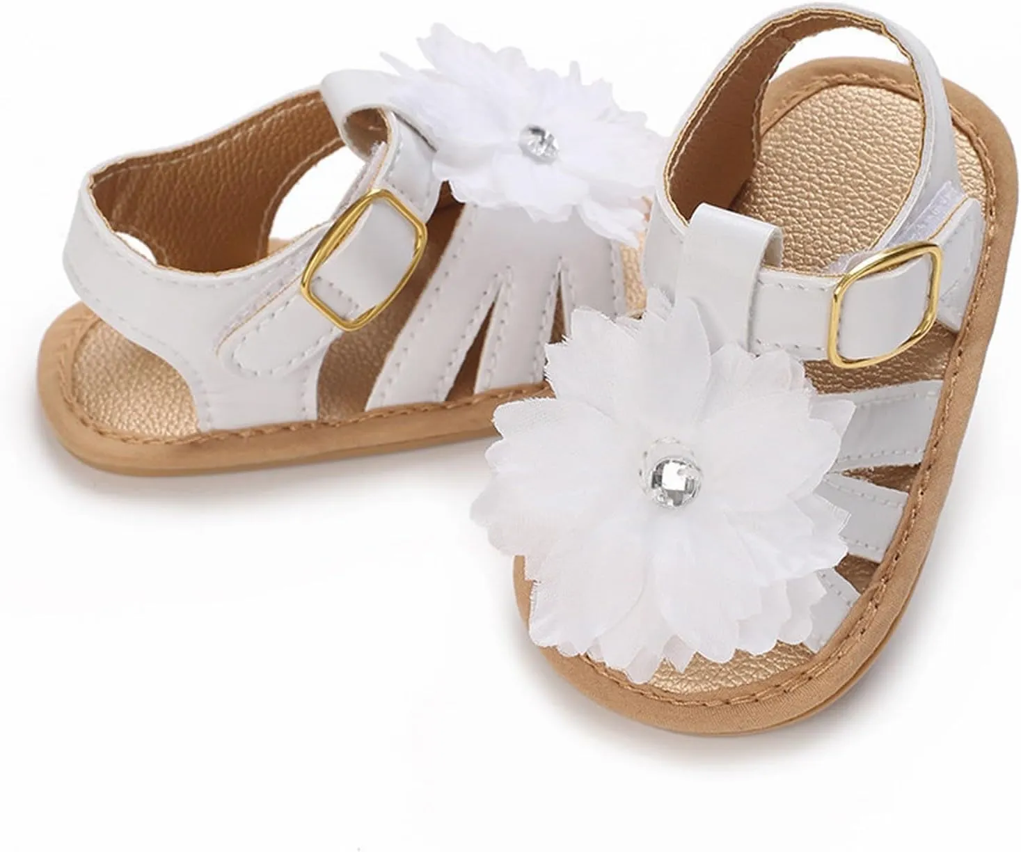 Baby Girls Sandals Ruffle Bowknot Premium Soft Sole Open Toe Breathable Summer Outdoor Shoes Sliders Sandals for Girls