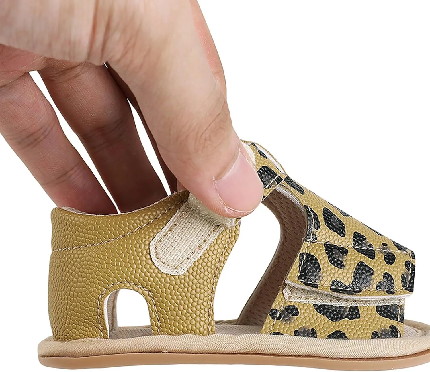 Baby Girls Sandals Soft Rubber Princess Flat Shoes Breathable Non Slip Flower Leopard Print Little Girl Sandals