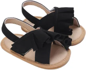 Baby Girls Sandals Soft Sole Infant Indoor Slippers Open Toe Comfort Toddler Summer Princess Shoes 6 9 12 Months