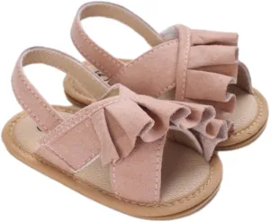Baby Girls Sandals Soft Sole Infant Indoor Slippers Open Toe Comfort Toddler Summer Princess Shoes 6 9 12 Months