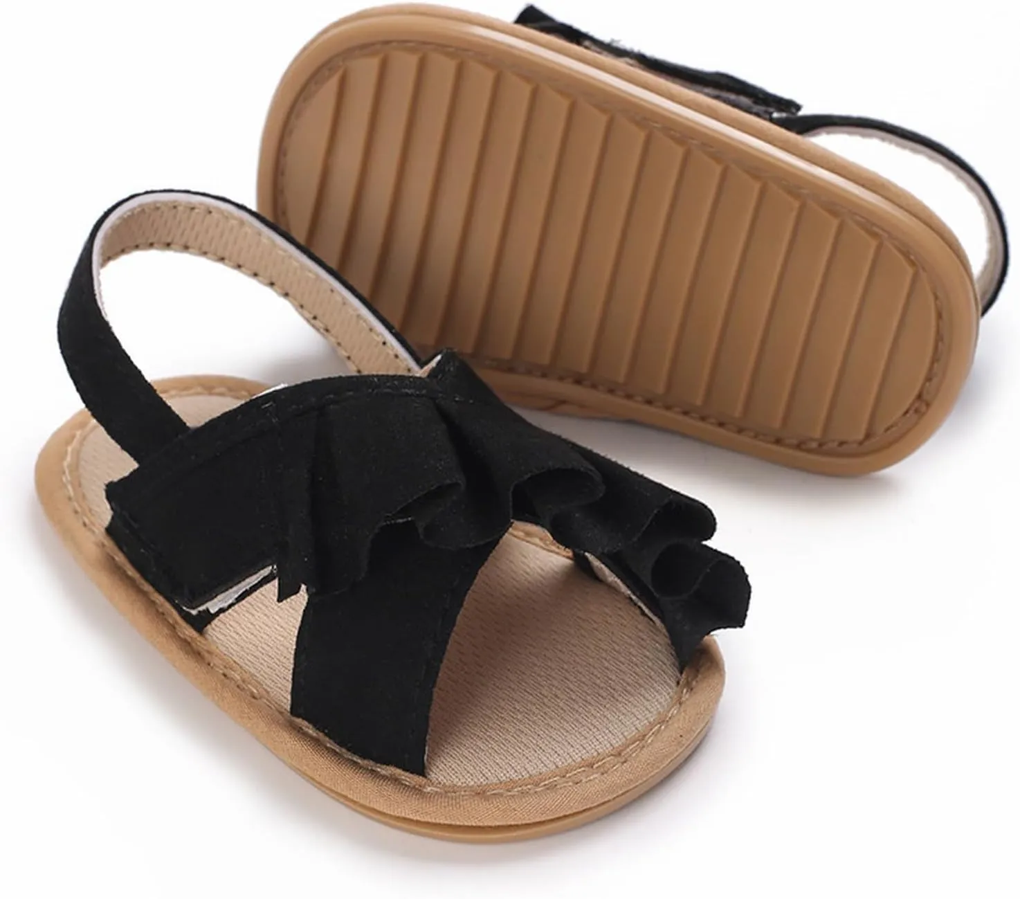 Baby Girls Sandals Soft Sole Infant Indoor Slippers Open Toe Comfort Toddler Summer Princess Shoes 6 9 12 Months