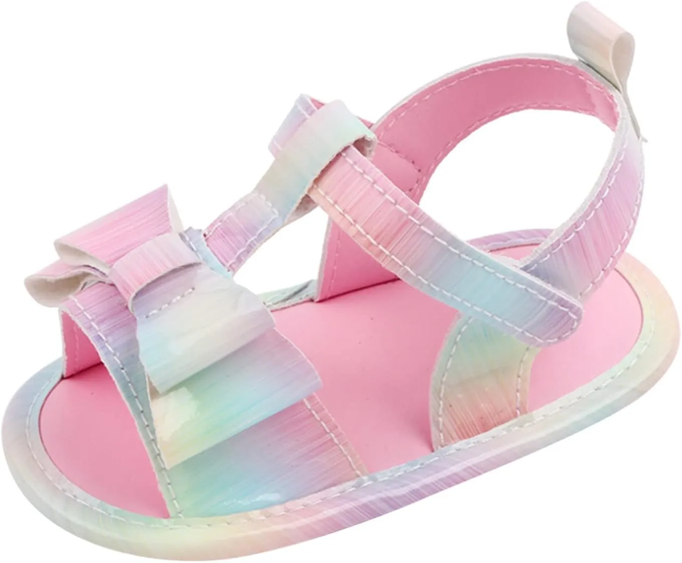 Baby Infant Boy Girl Sandals Shoes First Walkers Prewalkers Anti-Slip Soft Sole Flat Shoes Fashion (Pink, 3.5 Toddler)