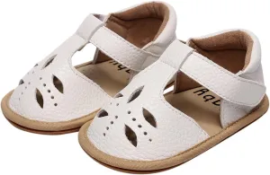 Baby Infant Boy Girl Sandals Shoes First Walking Shoes Soft Anti-Slip Rubber Sole Sneakers Fashion (White, 8.5 Toddler)